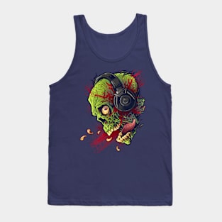 Zombie with Headphones Tank Top